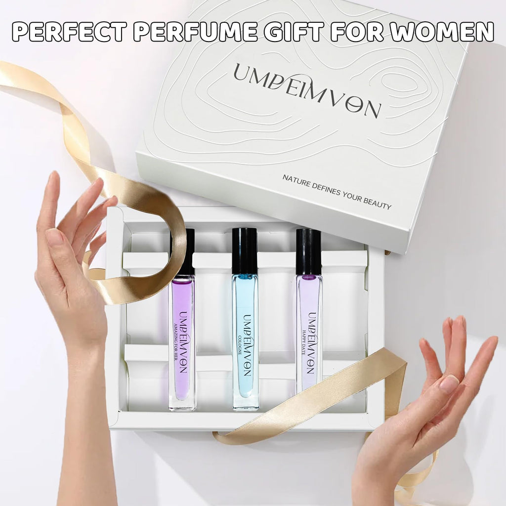 Umpeimvon 3 Pack Pheromone Perfume Oils for Women, Long Lasting Roll On Perfume Oil, Sweet, Woody, Cologne Travel Size 0.33 Fl. Oz