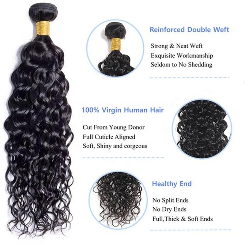 12A Human Hair Bundles 14 16 18 Inch Curly Bundles Human Hair 100% Unprocessed Brazilian Virgin Hair 3 Bundles Human Hair Extensions Quick Weave