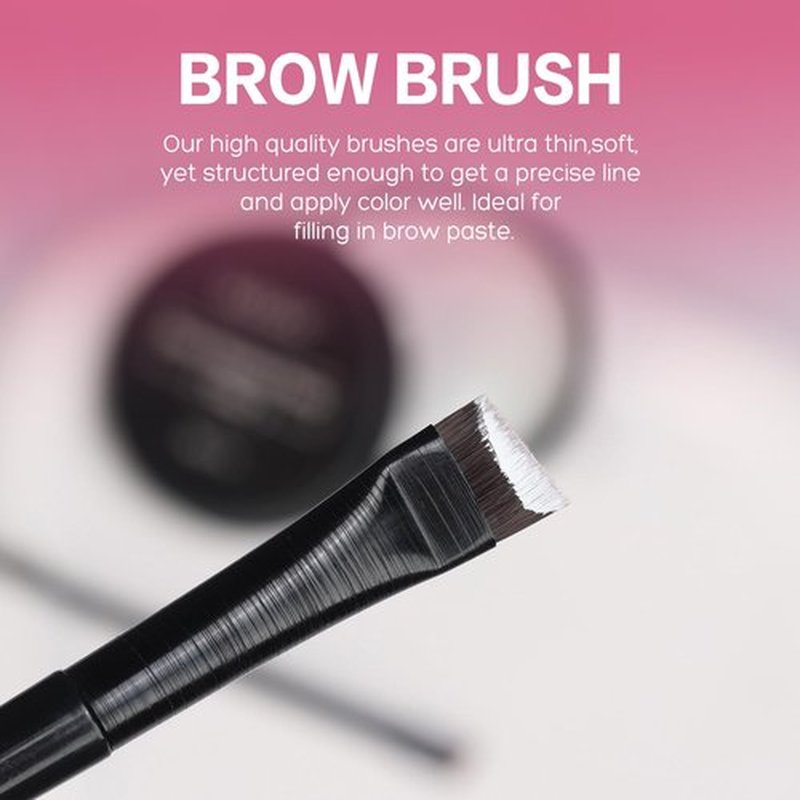 QUEEJOY 20g White Brow Mapping Paste Brow Contour Paste Brow Lip Shape Position Tool,2pcs Eyebrow Brush Set, Mapping Tool for Sketching Contouring the Eyebrow and Lip