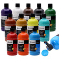Artecho 12 Colors Acrylic Paint Set 500ml / 17oz Large Bottle