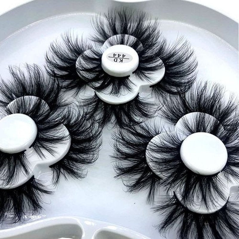 HBZGTLAD 9 pairs Natural Long False Eyelashes 25mm 5d Mink Eyelashes Thick Full Strip Lashes Luxury Makeup Dramatic Lashes 3D Mink Lashes (KD-444)