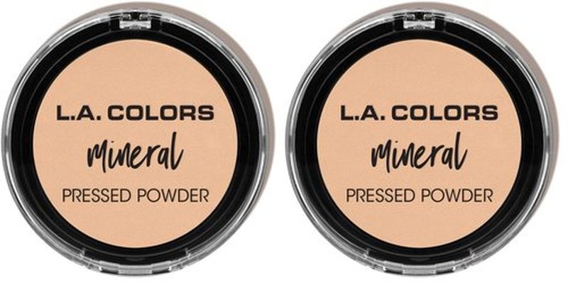L.A. COLORS Mineral Pressed Powder, Fair, 0.26 Ounce (0081555793722) (Pack of 2)
