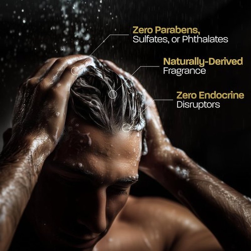 BASED Rejuvenating Shampoo with Aloe Vera, Peppermint Oil, & Coconut Oil, Cleansing Shampoo for Men, No Sulfates, Parabens or Phthalates, Quality Men’s Hair Care, 12 fl oz Bottle (Pack of 1)