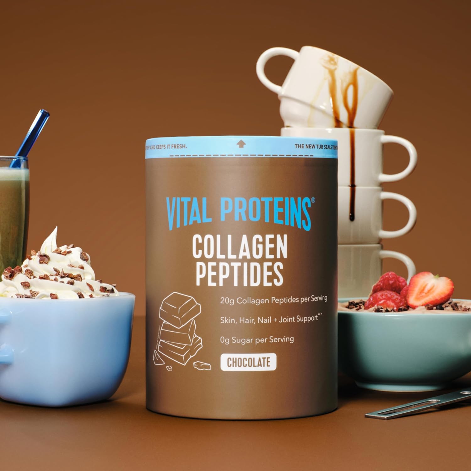 Vital Proteins Collagen Peptides Powder - Chocolate Flavor for Hair, Skin, Nails & Joint Health | 13.5oz