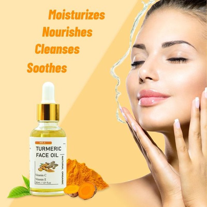 MR.A 2Pcs Turmeric Soap Bar and Turmeric Oil Set for Face & Body, Nautral Ingredients with Vitamin C to Cleanses, Soothing, Hydrating Skin, Turmeric Skin Care Set for All Skin Type