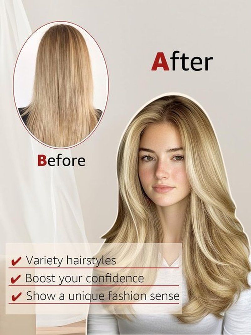 SAFIRENY Clip in Hair Extensions Real Human Hair Double Weft Balayage Color Walnut Brown To Ash Brown And Golden Blonde,Clip in Hair Extensions,14 Inch 100g,6pcs Per Set With 18 Clips（#3/8/22,14")