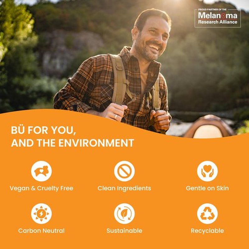 BU SPF 50 Sunscreen Spray for Face and Body, Fragrance Free, Clear Non Aeorsol, Non Greasy and Water Resistant (2-pack)