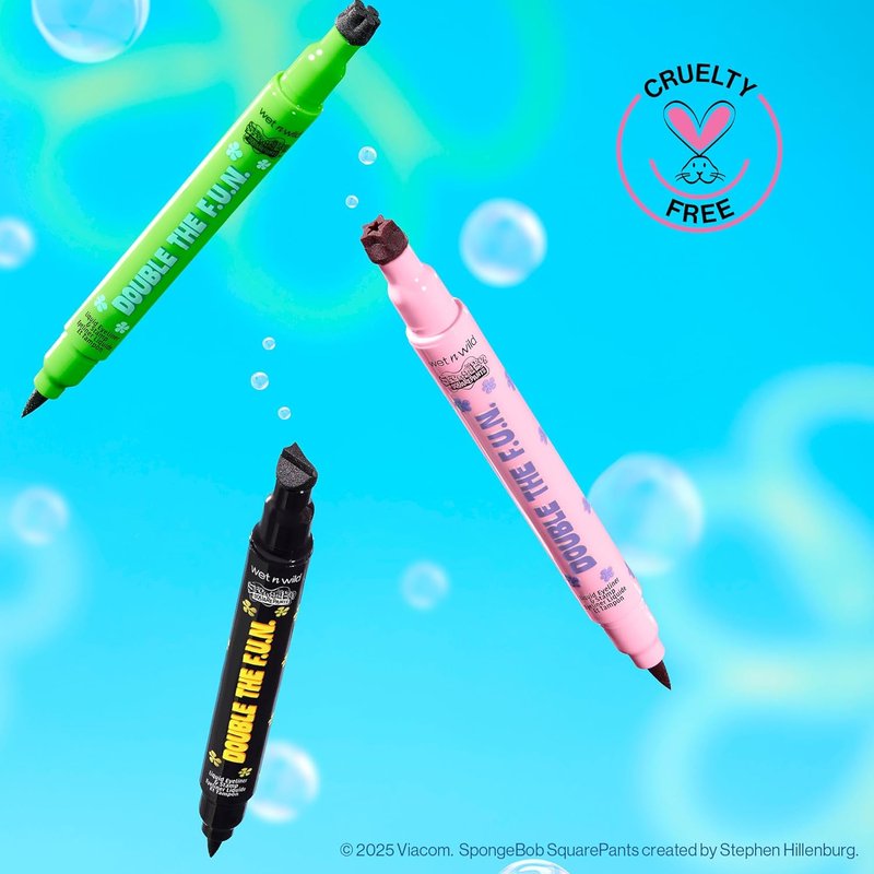 Wet n Wild Spongebob Liquid Eyeliner & Stamp - Double The F.U.N. | Vibrant Color & Easy Application
