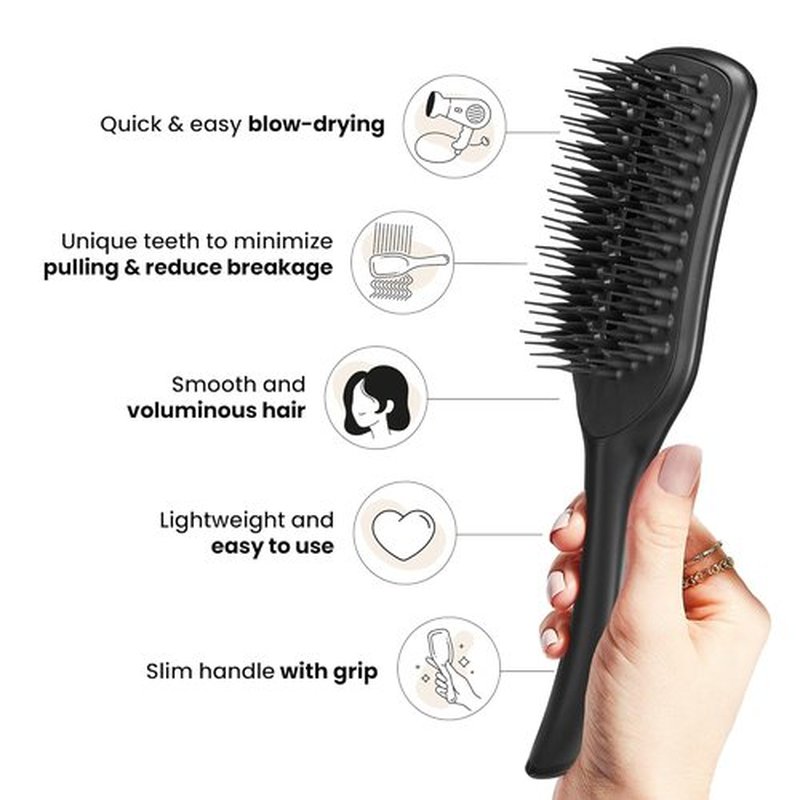 Tangle Teezer Ultimate Blow Dry Brush - Vented Hair Brush for Quick Blowouts & Volume - Jet Black