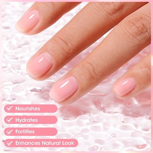 GELLEN PRO BIO Nail Strengthener and Growth, Clear Tinted Pink 5-In-1 One Stop Nail Polish Corrector Treatment | Fortifies, Hardens, Conceals, Smooths, Repairs for Damaged, Dry, Uneven, Yellow Nails