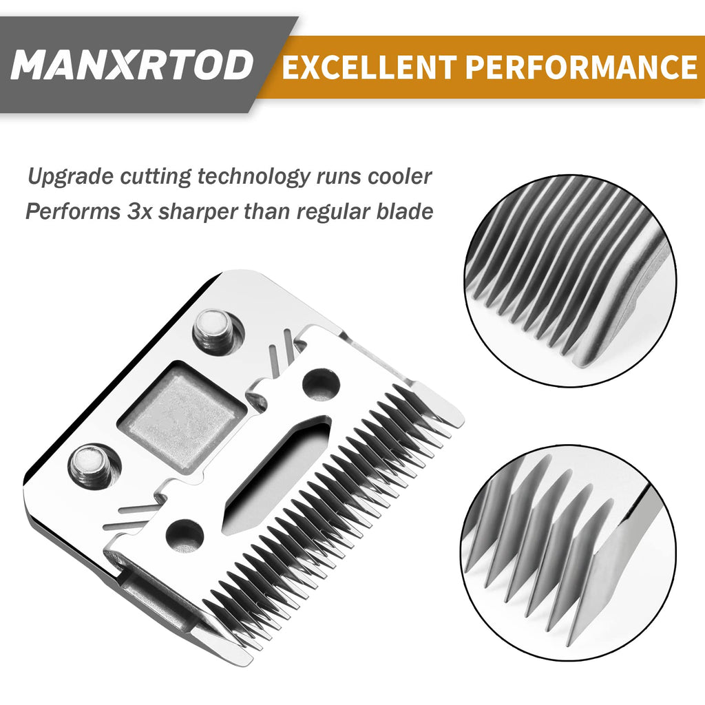 Manxrtod FX802G Replacement Blades Compatible with FX870/FXF880/FX810/FX825/FX673N Clippers, DLC Replacement Taper Blades for BaByli*s* Clipper Blades, Gold