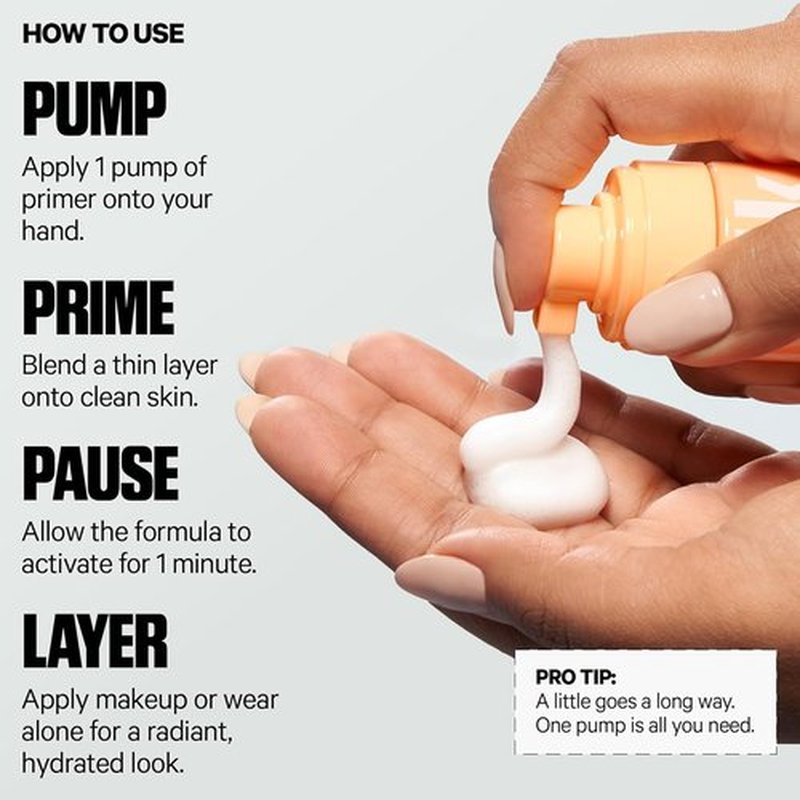 Milk Makeup Cloud Glow Foam Brightening Primer - Hydrating, Lightweight Face Primer for 12-Hour Makeup Hold - 0.91 oz