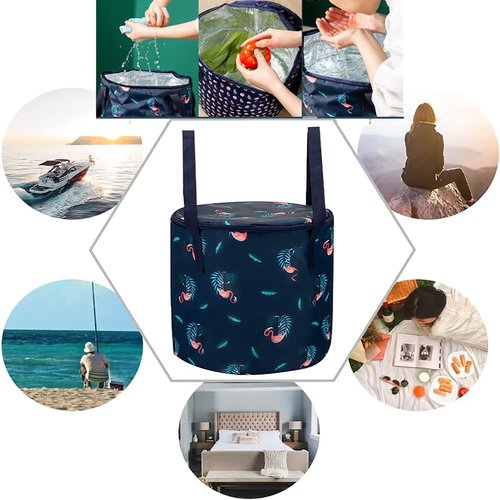 Collapsible Bucket for Soaking Feet, Portable Travel Foot Bath Tub, Insulated Foot Bath Bag with lid，Foot Soaking Bath Basin Portable, Foot Spa Soaking Feet Home Pedicure Basin Outdoor Camping