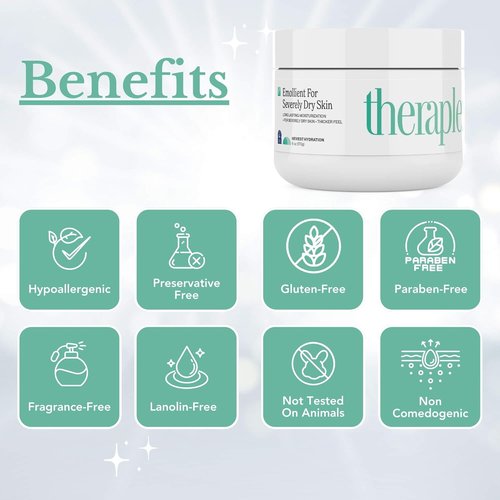 Theraplex Emollient Cream for Dry Skin - Dermatologist Recommended, Fragrance-Free, 6 Oz