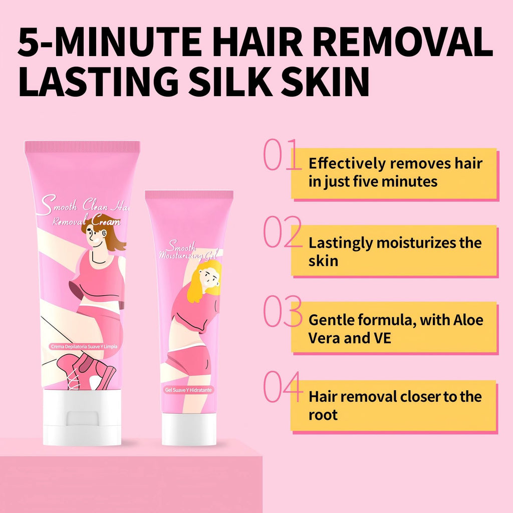 Gowwim Hair Removal Cream for Women, Body Hair Remover Cream with Aloe Vera & Vitamin E, Gentle Depilatory Cream for Sensitive Skin, Bikini Legs Face, 2-in-1 Hair Removal + Moisturizing - 2.71 Fl Oz