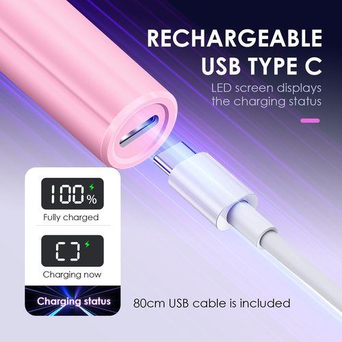 Mini UV Light for Nails,Pink Portable Small Handheld UV Light for Gel Nails,Cordless Rechargeable Flash Cure Lamp,Squish Pen Gel Lamp with Stand for Home/Manicure/Salon,Nail Supplies/Tools/Accessories