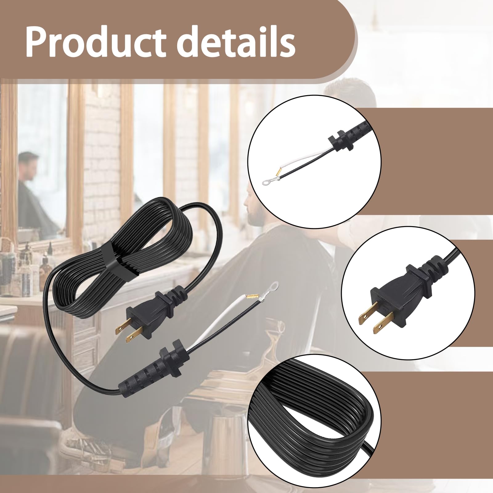 Hair Clippers Cord Replacement for AndisT-Outliner 04624,Compatible with Andis Outliner 04603 04710