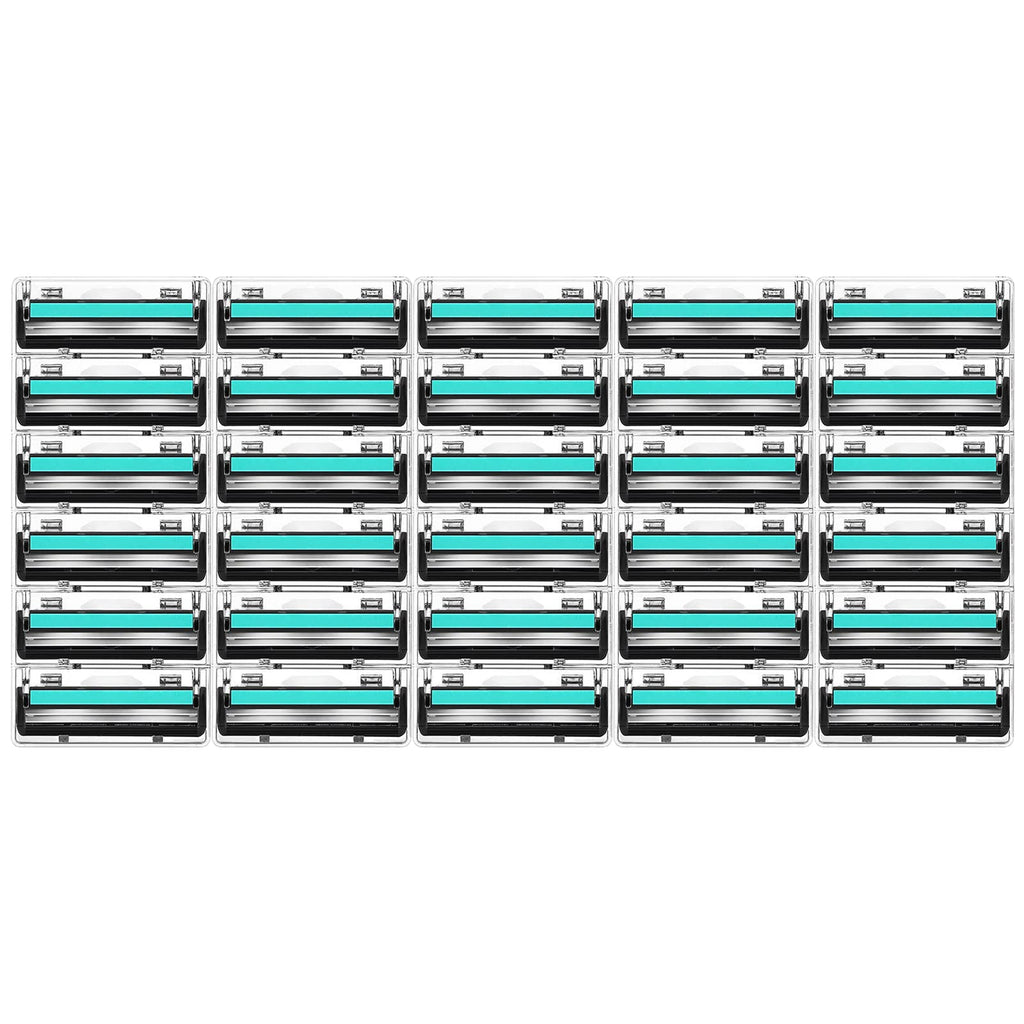 Mens Razor Blade Refills，Compatible with Atra razor handles.30 Count, Delivers a Clean, Close Shave