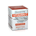DERMATOUCH Vitamin C Bright Plus Moisturizer With Hyaluronic Acid, Vitamin E, Turmeric, Peptides and Sea Algae, Daily Hydrating Cream With Vitamins and Antioxidants, Made in USA, 1.7 Fl Oz