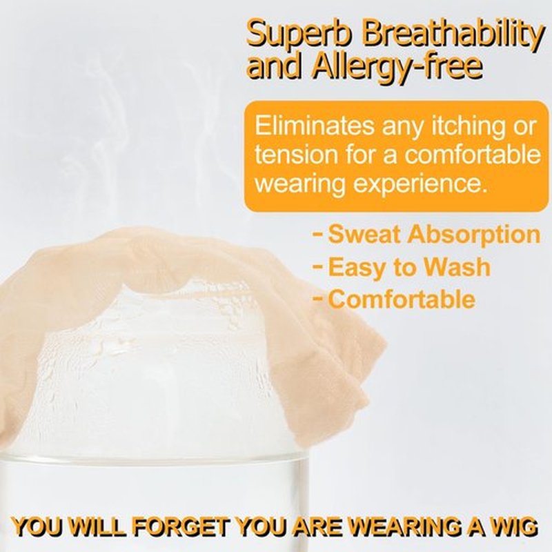 BEEOS Nude SKINLIKE HD Wig Cap, 24 Pieces Invisible and Sheer Breathable Ultra-thin Stretchy Stocking Caps for Lace Front Wigs, Bald Cap for Women