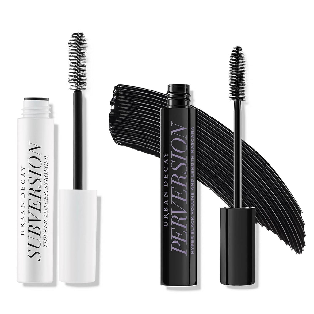 Urban Decay Perversion Mascara & Subversion Primer Bundle - Volumizing Black Formula for Bold, Lengthy Lashes