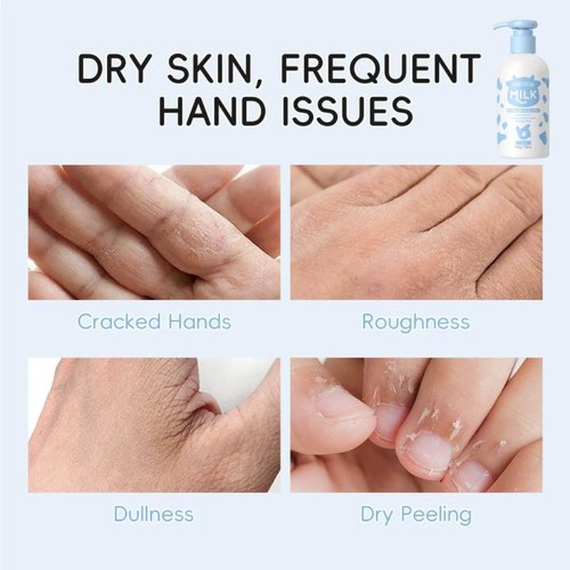 Milk Hand Cream, Skin Hydrating Lotion –Rich,Velvety Conditions & Protects Skin,Moisturizing Nourishing Exfoliating Hand Film Hands Carefor Dry Cracked Skin Body, Hand,Foot Large Capacity 200g/7.05 oz
