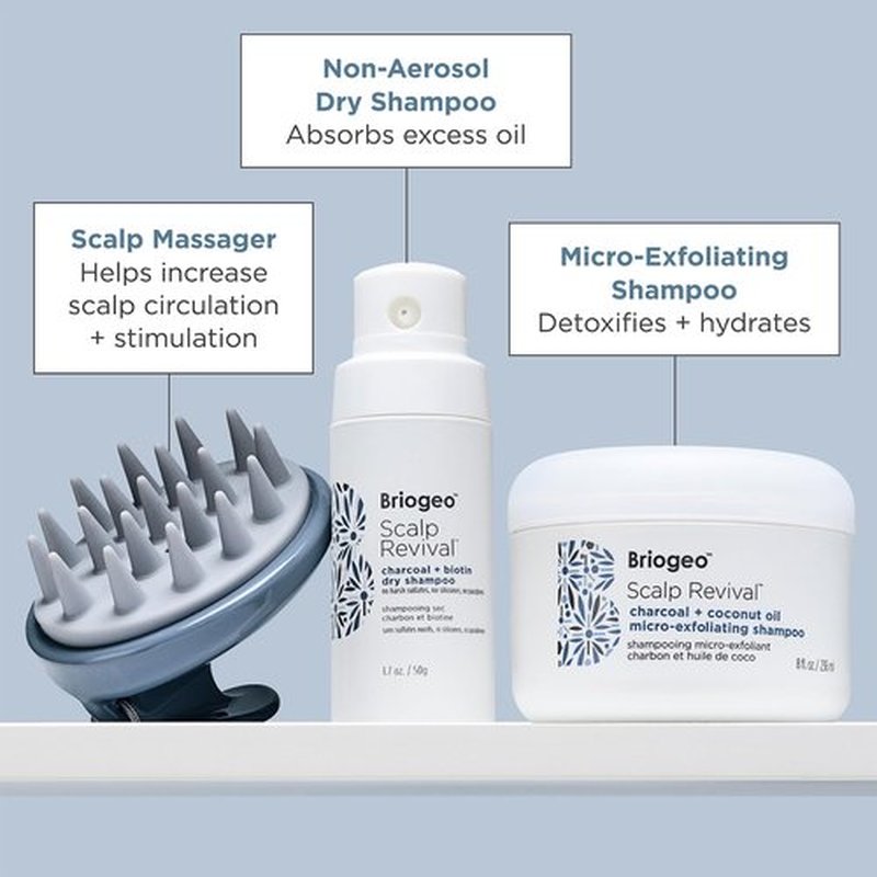 Briogeo Scalp Revival Essentials Set - Detox & Hydrate Your Scalp with Charcoal & Tea Tree | Vegan & Cruelty-Free