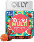 OLLY Teen Girl Multi Gummy - Healthy Skin & Immune Support Chewable Multivitamin, Strawberry Melon Flavor | 100 Count (50 Day Supply)