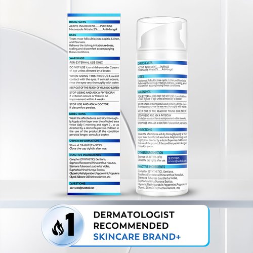Nedtol Folliculitis Treatment Cream, 7X Fast-Acting Ointment for Scalp, Face & Body, Relieves Itching, Redness & Bumps, Intensive Skin Therapy – 120g