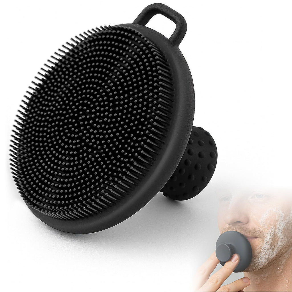 Ithyes Silicone Face Scrubber exfoliator, Facial Cleansing Brush,Gentle Exfoliation and Blackhead Removal for Men and Women, Suitable for Sensitive Skin,Face Exfoliator Tool,1Pack (Black)