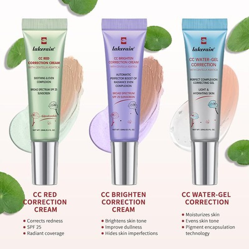 CC Brighten Correction Cream - Lightweight Hydration & Tone Adjustment with Centella Asiatica (Purple)