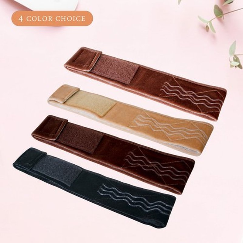 coloryoung Wig Grip Band Flexible Velvet Scarf Adjustable Comfort Band Headband Wig Comfort Non-Slip Adjustable Fasten Wig Bands with Wavy Silicone (Dark Brown)