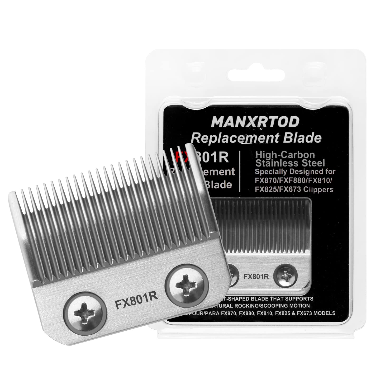 Manxrtod FX802G Replacement Blades Compatible with FX870/FXF880/FX810/FX825/FX673N Clippers, DLC Replacement Taper Blades for BaByli*s* Clipper Blades, Gold
