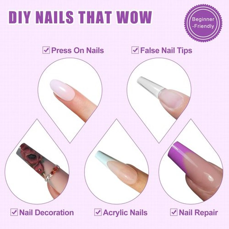 NXJ INFILILA 10PCS Nail Glue for Press on Nails, Super Strong Nail Glue Bulk for Acrylic Nails, Long Lasting Professional Fast Drying Tech Supplies Adhesive 0.10oz
