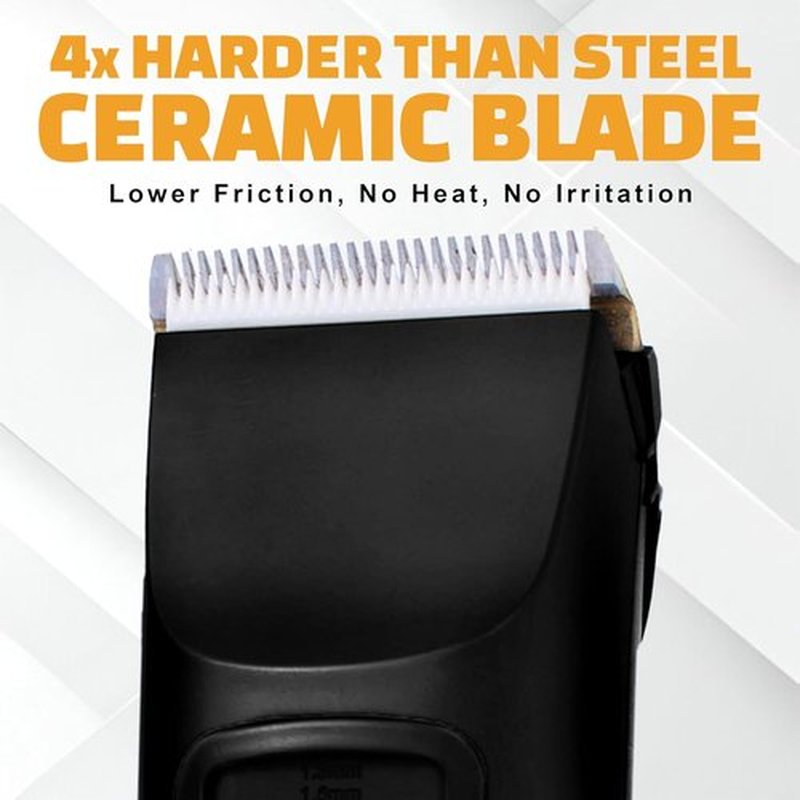 Brio Beardscape V2 Beard Trimmer - Cordless Professional Hair Trimmer with Low Friction Ceramic Blade | 4-Hour Battery Life, Ideal for Beard & Body (Black)