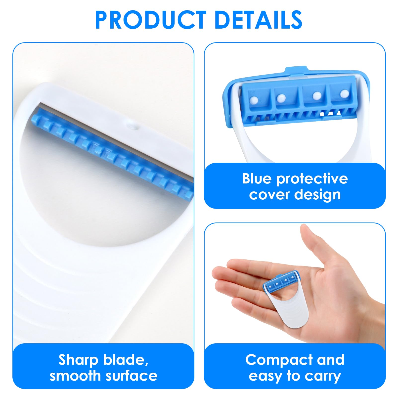 RJLCTH 6 Pcs Disposable Horse Grooming Razors, Stainless Steel Blades
