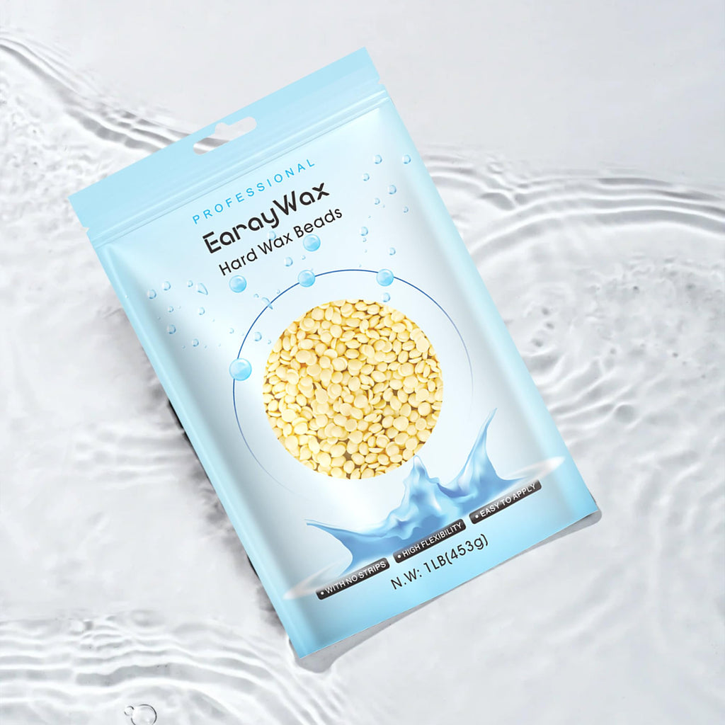 EARAYWAX Hard Wax Beads, 1lb, for Hair Removal, Refill Wax Beans for Sensitive Skin, At-Home Waxing for Women and Men