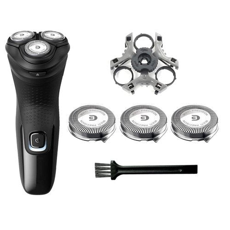 Philips Norelco SH30 Replacement Heads - 3 Blades Plus Retaining Ring for Series 3000, 2000, 1000