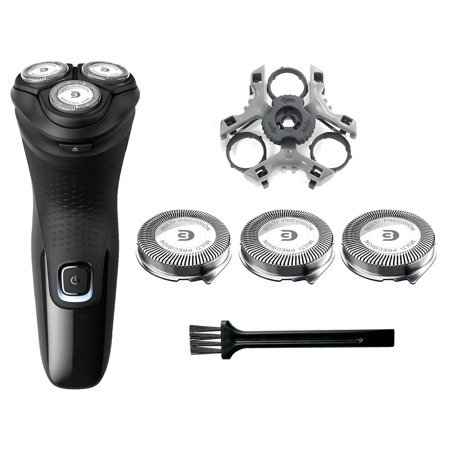SH30 Replacement Heads Compatible with Philips Norelco Shaver Series 3000, 2000, 1000 and S3243, 3pcs Blades With 1pcs retaining ring