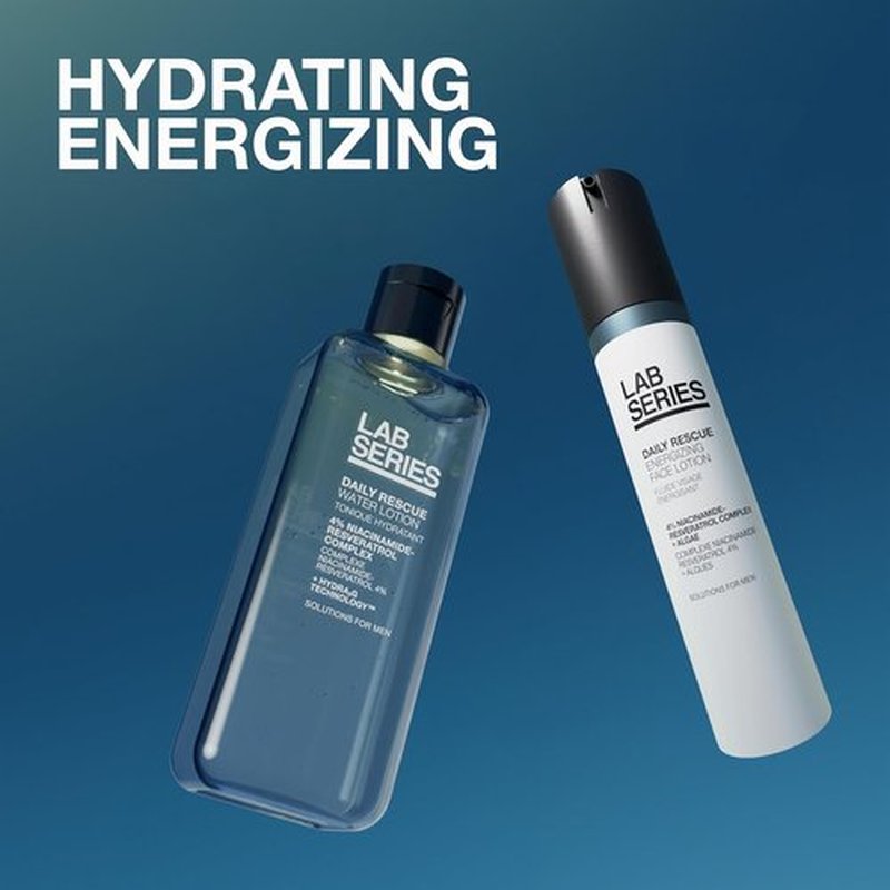 Lab Series Travel Size Skin Care Gift Set for Men - All-In-One Face Wash, Toner, Lotion & Serum