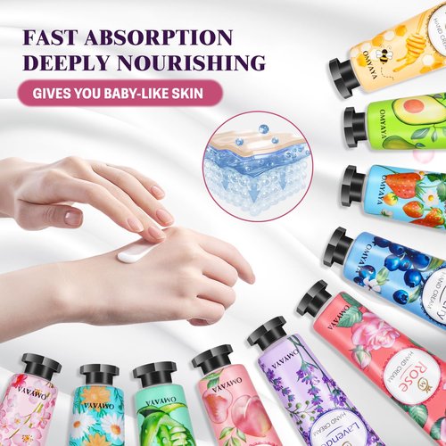 Skiennix Mini Hand Cream Gift Set - 120 Pack Travel Size Lotion for Dry Cracked Hands | Perfect Teacher Appreciation & Valentine's Day Gifts