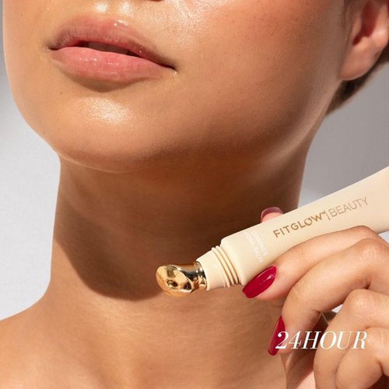 Fitglow Beauty Ceramide Hydra-Balm Lip Gloss - Hydrating Lip Serum with Peptides & Glutathione | Plumping Anti-Aging Care | 12g Vegan & Cruelty-Free