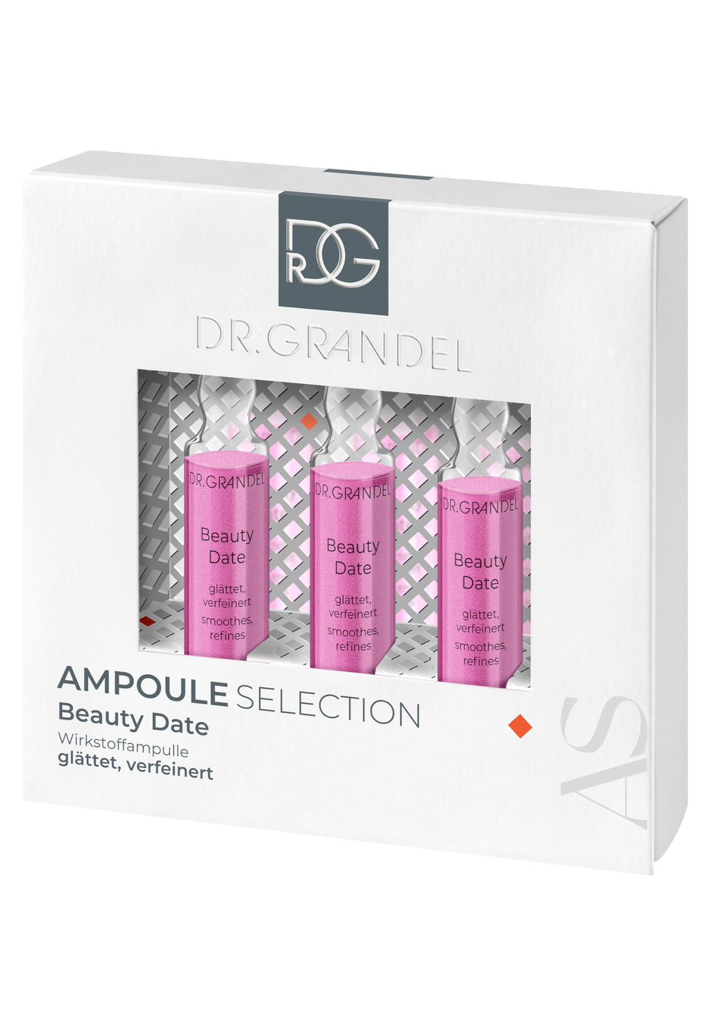 DR. GRANDEL Beauty Date ampoules 3 x 3 ml – smoothing active ingredient concentrate, reduces expression lines, refines the appearance of the skin and delivers an even, radiant complexion