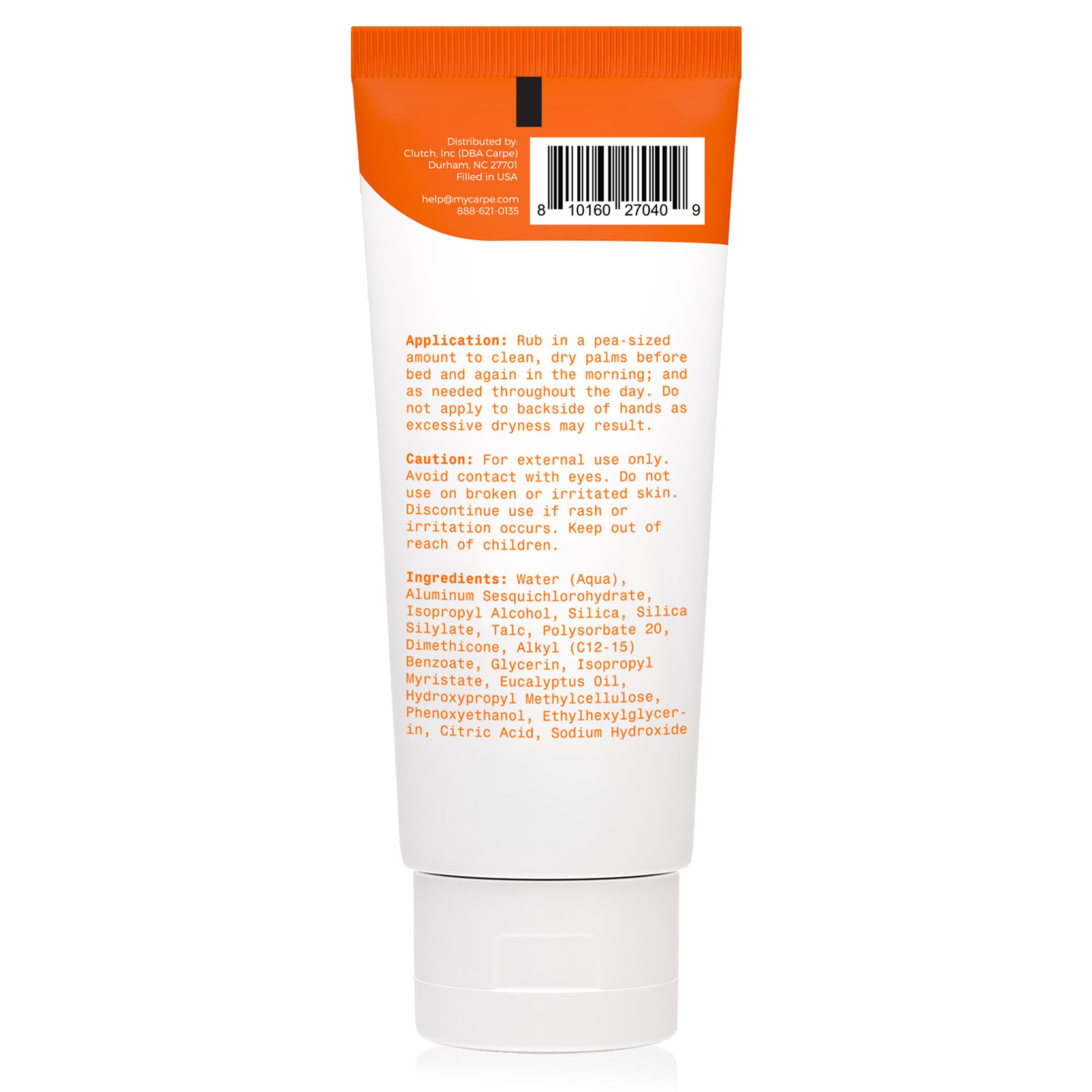 Carpe Sweat Absorbing Hand Lotion, A dermatologist-recommended smooth lotion that helps stop hand sweat, Great for hyperhidrosis (Original Eucalyptus)
