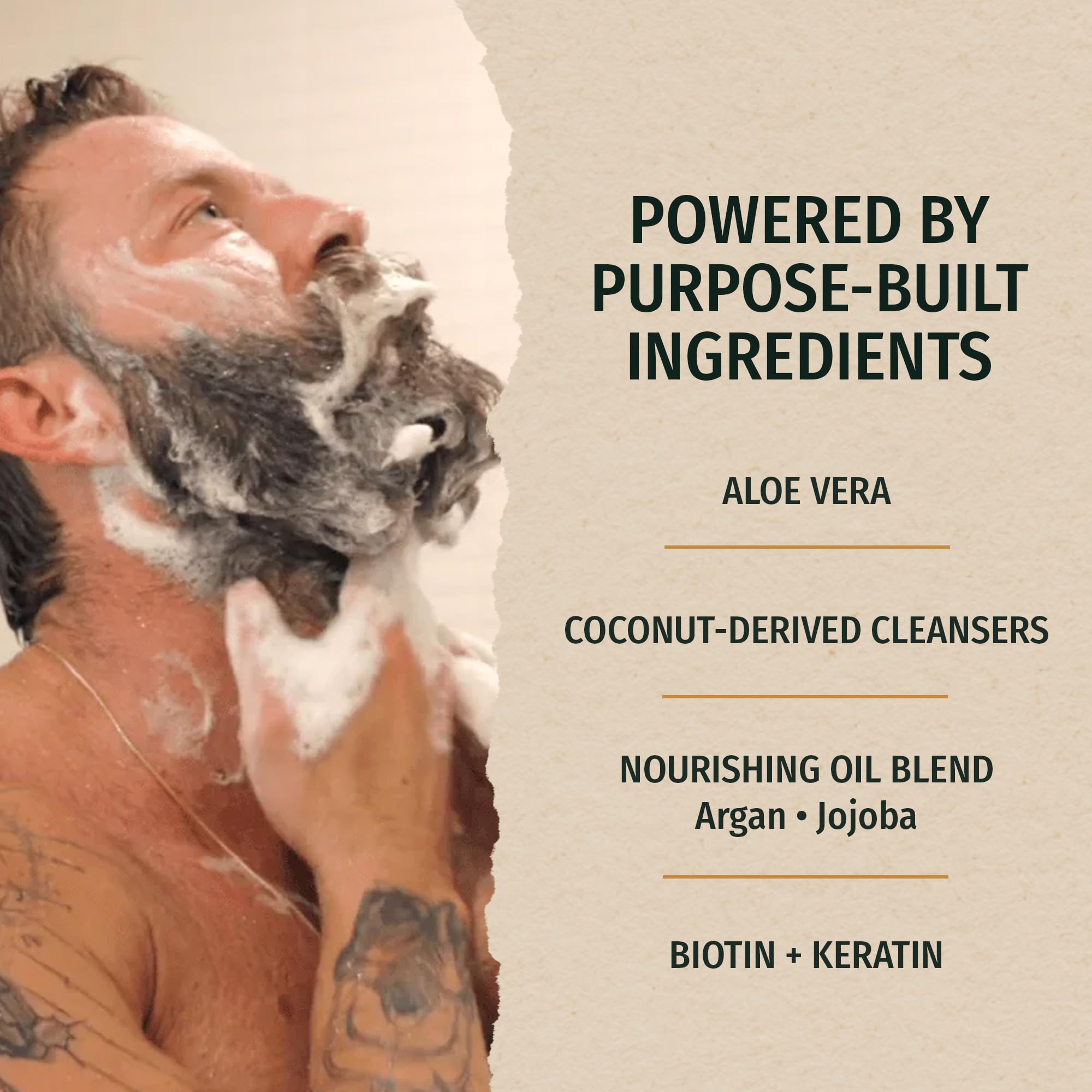 LIVE BEARDED® Beard Wash & Conditioner Kit for Men, Executive, 8 oz