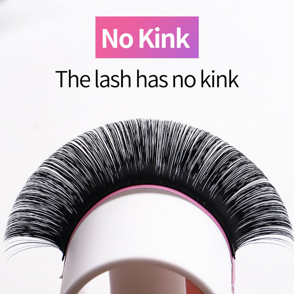 VEYES INC Classic Volume Lash Extensions 0.03-0.20 J/B/L/C/CC/D/DD Curl 5-25mm Mixed & Single Length Tray, Premium Silk Eyelashes, Professional Supplies for Lash Techs(Matte Black 0.03 B 5-7mm Bottom)