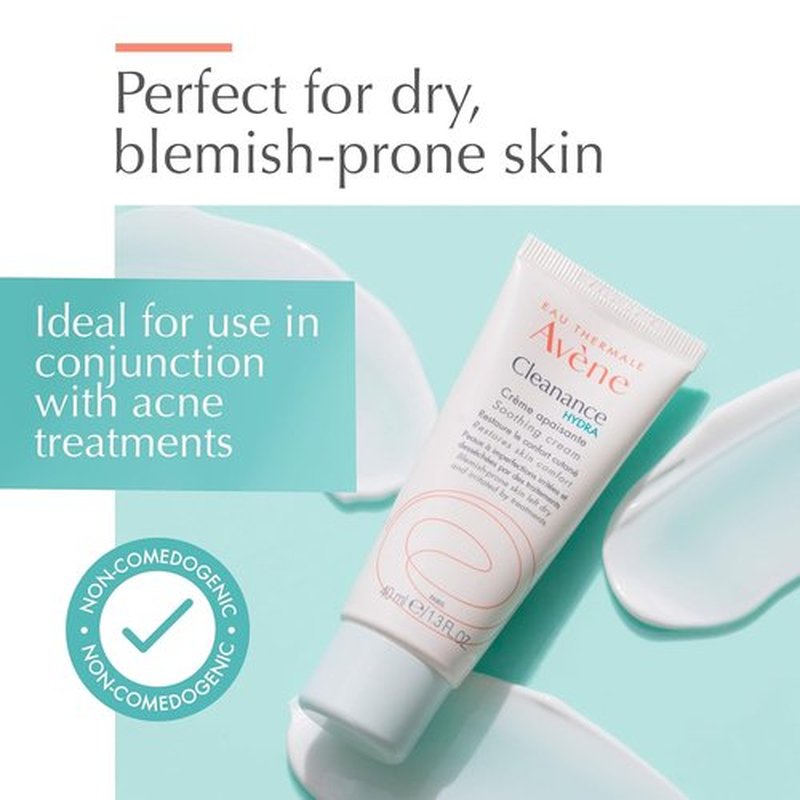 Avène Cleanance HYDRA Soothing Cream - Rich Moisturizer for Dry Skin | 1.3 Oz