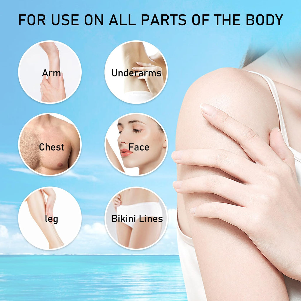 3PCS Hair Removal Cream for Women,Mens Depilatory Cream for Unwanted Hair in Face,Underarms,Bikini and Legs,Long-lasting Flawless Body Depilatory Lotion,Moisturizing Hair Removal Lotion