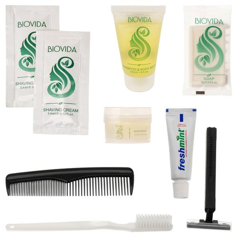 Moda West 24 Hygiene Kits - Bulk Case of Wholesale Basic Toiletry Kits for Men, Women, Travel, Charity - 9 Piece Kit, Unisex, Convenient for Personal Use, Charitable Giving, Travel, and More