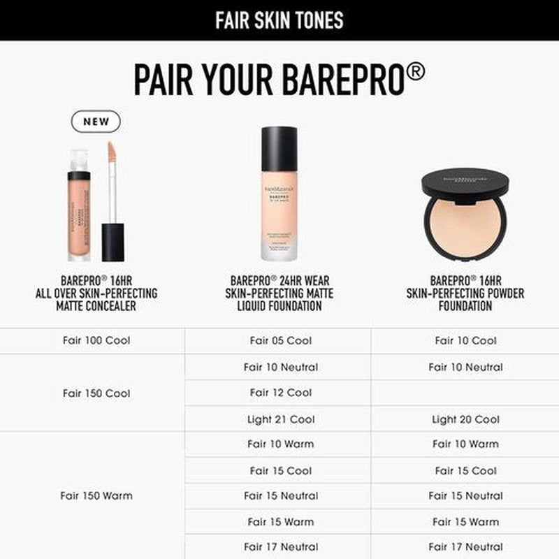 bareMinerals BAREPRO 16HR Natural Matte Concealer - SPF 25, Niacinamide, Conceals Dark Spots & Blemishes
